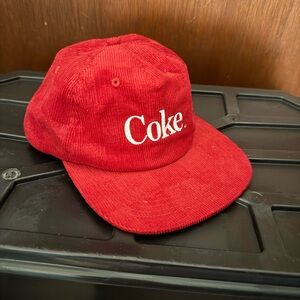 Corduroy COKE snapback hat. Excellent condition.